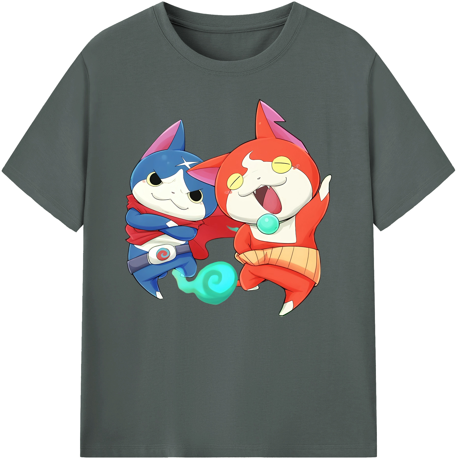 （画像用） 妖怪ウォッチ Yo-kai Watch 綿100％ メンズ半袖Tシャツ｜肌触りやわらか＆通気性